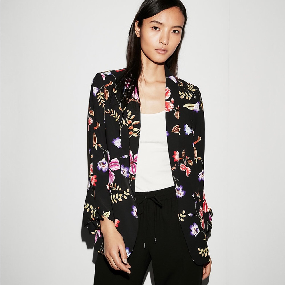 Floral boyfriend blazer from Express